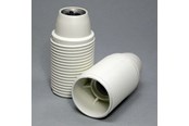 Lisävarusteet (Kiinnikkeet, pistorasiat jne.) - Teknisk Belysnings Industri E14 lampholder m10 threaded shell Valkoinen - 300B0107