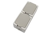 Sähkökytkimet - VAERK Switch double ip54 vertical grey - 9-813-0