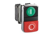 Painikkeet ja signaalilaitteet - Schneider Electric Harmony double pushbutton complete with Valkoinen i on Vihreä pus - XB4BL73415