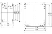 Kytkentärasiat ja -kotelot - Schneider Electric Tasainen kiinnityslevy 800x800 - NSYMM86