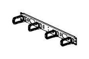 Lisätarvikkeet - PANDUIT D-renkaat asennettu paneeliin, jonka mitat ovat 1,7 k x 19,0 l x 3,4 s (44 mm x 483 mm). - CMPHF1
