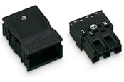 Kaapelit ja johdot - WAGO Plug with strain relief housing 3-pole Musta - 770-113