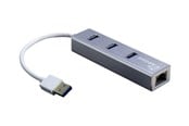 USB hub - Inter-Tech Argus IT-310-S USB hub - 3 porttia - hopea - 88885471