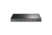 Kytkimet - TP-Link TL-SL1218MP 16-porttinen 10/100 Mbps + 2-porttinen Gigabit Rackmount-kytkin, jossa on 16-porttinen PoE+. - TL-SL1218MP