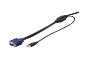 KVM-kaapelit - StarTech.com 15ft / 4.6m USB KVM Cable for Rackmount Consoles - VGA and USB - video / USB-kaapeli - 4.6 m - RKCONSUV15