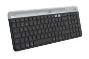 Näppäimistöt - Logitech K580 Slim Wireless Näppäimistö - Näppäimistö - Pohjoismainen - Harmaa - 920-009274