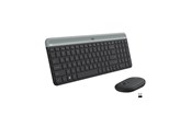 Näppäimistöt - Logitech MK470 Slim Wireless Näppäimistö & Mouse Combo - Graphite - Näppäimistö ja Hiirisetti - Pohjoismainen - Musta - 920-009200