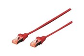 Verkkokaapelit - DIGITUS CAT 6 S/FTP Patchk..5m.rot - Punainen - 5m - DK-1644-050/R