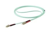 Verkkokaapelit - StarTech.com 15m OM4 LC to LC Multimode Duplex Fiber Optic Patch Cable - patch cable - 15 m - aqua - Sininen - 15m - 450FBLCLC15
