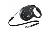 Koirat - Flexi New CLASSIC M Leash 8 m black 20kg - FL-2825