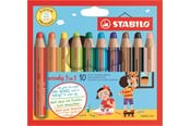 Harrastustarvikkeet - STABILO Woody 3 i 1 watercolor colored pencil and Vaha crayon in one - 880/10