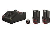Työkalut - Bosch Professional Sininen bosch 12v battery pack 2x2.0ah w/charger - 1600A019R8