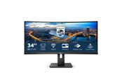 Näyttö - 34" Philips B-linja 345B1C - 3440x1440 - 100Hz - VA - Kaareva näyttö - Kaiuttimet - 345B1C/00