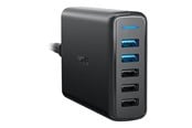 Puhelin - Adapterit & Laturit - Anker PowerPort 5 with Dual Quick Charge 3.0 - Black - A2054L11