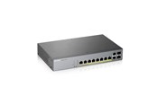 Kytkimet - ZyXEL GS1350-12HP 8-port GbE Smart Managed PoE Switch with GbE Uplink (130W) - GS1350-12HP-EU0101F