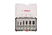 Jyrsimet - Bosch Jyrsinteräsarja, 6 kpl, urajyrsimet, 6 mm:n kara 6-piece Straight Router Bit Set. - 2607017465
