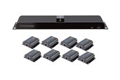 Toistimet & Lähettimet - IC INTRACOM Techlyn HDMI 1x8 -jatkojakaja CAT6/6a/7-kaapelilla, jossa on IR-palautus 50 metrin etäisyydelle. - IDATA EX-HL81TY