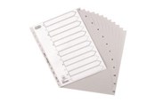 Kansio- ja muovitaskut & Hakemistot - Bantex Strong-Line®Indexes 1-12 Harmaa - 100204774