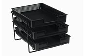Kirjoituspöytätarvikkeet - Bantex Orth Reflex Stand With 3 A4 Letter Trays Musta - 100400366