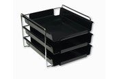 Kirjoituspöytätarvikkeet - Bantex Vision Letter Trays Cash & Carry 3-Pack Musta - 100400407