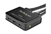 KVM-kytkimet - StarTech.com 2-porttinen HDMI KVM-kytkin sisäänrakennetuilla kaapeleilla - USB 4K 60Hz - KVM / äänikytkin - 2 porttia - SV211HDUA4K