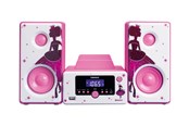 Mikro- ja minijärjestelmät - Lenco MC-020 Princess - Micro set with FM Radio Bluetooth® USB and AUX ingang - Princess - MC-020P