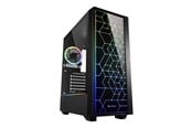 Kotelot - Sharkoon RGB LIT 100 - keskikokoinen torni - ATX - Kotelot - Miditower - Musta - 4044951028153