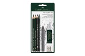 Kirjoitus- ja piirustustarvikkeet - Faber-Castell Pitt Graphite -setti - liitu- ja kynäsarja - 5 kappaletta - 112997