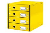 Arkistointi & Säilytys - Leitz vetolaatikosto Click & Store 4-ltk WOW Keltainen - 60490016