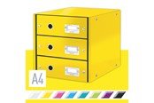 Arkistointi & Säilytys - Leitz vetolaatikosto Click & Store 3-ltk WOW Keltainen - 60480016