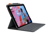 Näppäimistöt - Logitech Ohut Folio iPad 10.2" (7. sukupolvi) - UK - Näppäimistö & Foliosetti - Englanti (UK) - Harmaa - 920-009480