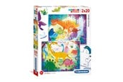 Palapelit - Clementoni Puzzle Funny Dinosaurukset 2x20st. - 24755