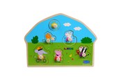 Vauva- ja taaperolelut - Barbo Toys Peppa Pig puinen nappipalapeli - Leiki - 8980