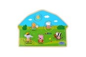 Vauva- ja taaperolelut - Barbo Toys Peppa Pig puinen nappipalapeli - Leiki - 8980