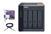 Kiintolevysarjat - Raid - QNAP TL-D400S 4-Bay High-performance desktop SATA 6Gbps JBOD storage enclosure + QXP PCIe card - TL-D400S