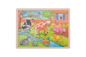 Palapelit - Goki Wooden Puzzle - On the Farm 48pcs. Puu - 57745