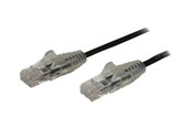 Verkkokaapelit - StarTech.com 3m CAT6 Cable - Musta Slim CAT6 Patch Cord - Snagless - LSZH - patch cable - 3 m - Musta - Musta - 3m - N6PAT300CMBKS