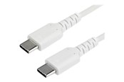 USB kaapelit - StarTech.com 1 m / 3.3 ft. USB C Cable - Valkoinen - Aramid Fiber - USB-C cable - 1 m - RUSB2CC1MW