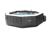 Ulkokylpylä ja -poreallas - Intex PureSpa Jet & Bubble Deluxe -setti, onyksinmusta kahdeksankulmainen, 1098L, 211x211x71 cm - 28462