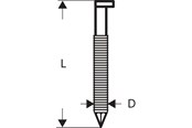 Työkalut - Bosch Osakantalankanaula SN34DK 90R 3,1 mm, 90 mm, kirkas, rihlattu - 2608200018