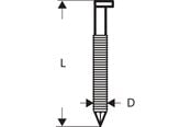 Työkalut - Bosch Osakantalankanaula SN34DK 50RG 2,8 mm, 50 mm, sinkitty, rihlattu - 2608200019