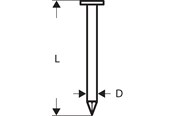 Työkalut - Bosch Pyöreäkanta-lankanaula SN21RK 90 3,1 mm, 90 mm, kirkas, sileä - 2608200031