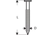 Työkalut - Bosch Pyöreäkanta-lankanaula SN21RK 60RG 2,8 mm, 60 mm, sinkitty, rihlattu - 2608200036