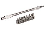 Poranterät & Ruuvauskärjet - Bosch 11-os. taipuisa metallijatkovarsi SDB Taipuisa metallijatkovarsi, 200mm, ruuvauskärkisarja, PH1, PH2, PH3, PZ2, Hex4, Hex5, T20, T25, SL 0,6x4,5; SL 0,8x5,5 - 2608522376