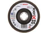 Kulmahiomakoneet - Bosch X-LOCK-tasoliuskalaikat, kallistettu versio, muovilevy, Ø 125 mm, G 80, X571, Best for Metal, 1 kpl D = 125 mm; G = 80, kallistettu - 2608621769