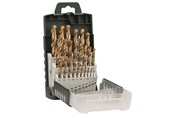 Poranterät & Ruuvauskärjet - Bosch 25-os. metalliporanteräsarja HSS-TiN, DIN 338 1,0; 1,5; 2,0; 2,5; 3,0; 3,5; 4,0; 4,5; 5,0; 5,5; 6,0; 6,5; 7,0; 7,5; 8,0; 8,5; 9,0; 9,5; 10,0; 10,5; 11,0; 11,5; 12,0; 12,5; 13,0 mm - 2609255136