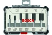 Jyrsimet - Bosch Jyrsinteräsarja, 6 kpl, urajyrsimet, 1/4" kara 6-piece Straight Router Bit Set. - 2607017467