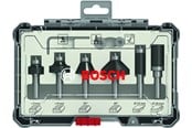 Jyrsimet - Bosch Jyrsinteräsarja, 6 kpl, tasaukseen ja reunaukseen, 1/4 tuuman kara 6-piece Trim and Edging Router Bit Set with 1/4" shank diameter. - 2607017470