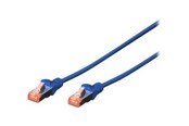 Verkkokaapelit - DIGITUS patch cable - 25 cm - blue RAL 5017 - 0.25m - DK-1644-0025/B