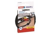 Kaapelihyllyt, Kaapelisukat & Kaapelisiteet - tesa On & Off Cable Manager 10mm x 500cm Musta - 55239-00000-01
